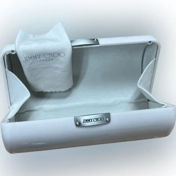 โจHPโจ โJIMMY CHOOโ AVIATOR SUNGLASSES WITH HARD CASE AND CLEANING CLOTH, GUC - Picture 7 of 7